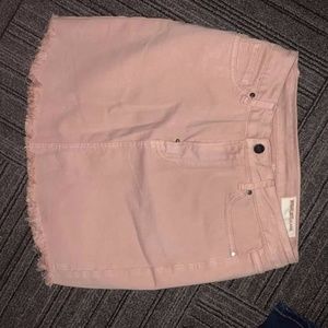 Mauve Denim Skirt
